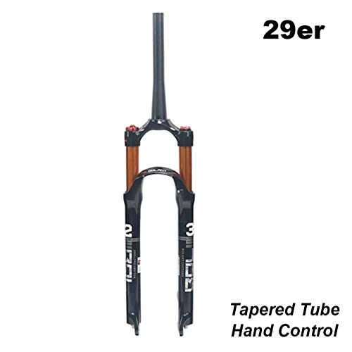 Forcelle per mountain bike : FANGXUEPING MTB Bici Forcella Anteriore 26 27.5 29er Pollici Lega di Magnesio Aria Smorzata Mountain Bike 32 Parti Forcella Freno A Disco Forcella Rl100mm 29 Tubo affusolato