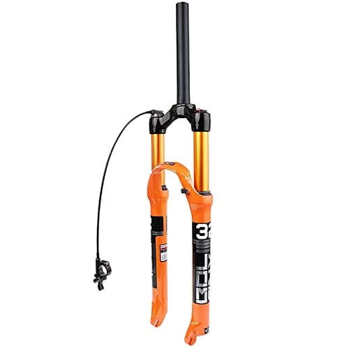 Forcelle per mountain bike : Forcella Ammortizzata Bicicletta MTB Mountain Bike Forcella Sospensione Forcella Anteriore della Bici Tubo Dritto / Tubo Conico Remote Lock out per Bici Corsa 120mm A, 27.5inch