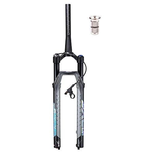 Forcelle per mountain bike : Forcella Ammortizzata MTB 27, 5 29 Pollici, con Spina Expander Travel 120mm Ultralight Mountain Bike Forcelle pneumatiche Ammortizzatore QR 9mm