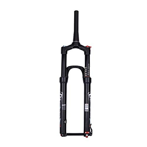 Forcelle per mountain bike : Forcella Ammortizzata MTB Da 29 Pollici Con Escursione 140 Mm, Forcelle Per Mountain Bike Con Blocco Manuale Conico, Ammortizzatori Anteriori Fit Mountain / Road BMX