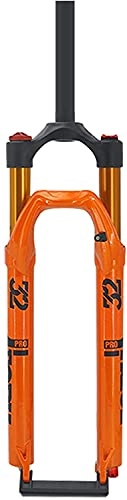 Forcelle per mountain bike : Forcella ammortizzata per mountain bike 27, 5"29 pollici, lega di magnesio 1-1 / 8" forcelle per tubo sterzo MTB Regolazione estensione corsa 120 mm(Color:Orange;Size:27.5 inch)