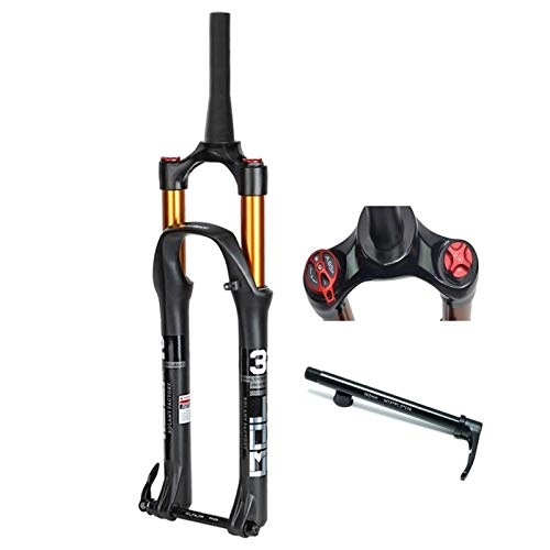 Forcelle per mountain bike : Forcella da 27, 5 / 29 Pollici per Mountain Bike, Lega di Magnesio Forcella Pneumatica Albero del Barilotto 15mm Forcella Ammortizzatore Corsa 120mm (Color : Shoulder Control, Size : 27.5in)