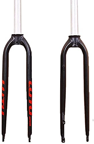 Forcelle per mountain bike : Forcella della Mountain Bike, Lega di Alluminio MTB Biciclette rigide Forchette rigide Tubo Dritto Senza Fili Bicycle Fork Freno a Disco Freno (Color : Red, Size : 29 in)