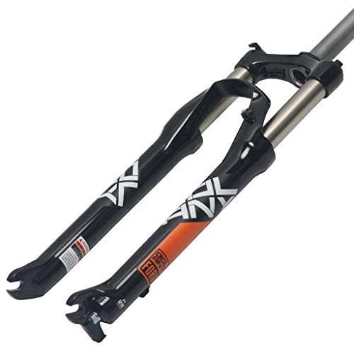 Forcelle per mountain bike : Forcella di sospensione MTB, Forcella anteriore meccanica della molla dell'ammortizzatore della lega di alluminio Accessori per biciclette da 1-1 / 8", Black Red-27.5inch