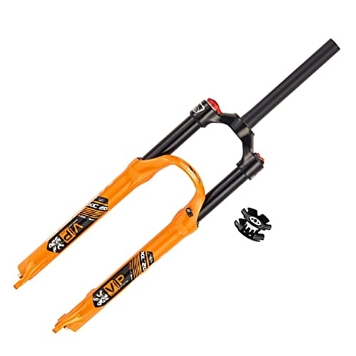 Forcelle per mountain bike : Forcella MTB 26 / 27.5 / 29 Forcelle Ammortizzate For Mountain Bike Corsa 120mm Forcella Pneumatica 28.6mm Tubo Dritto Blocco Manuale Forcella Anteriore Freno A Disco 9mm QR ( Color : Orange , Size : 29