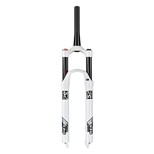 Forcelle per mountain bike : Forcella MTB Forchetta della Forcella MTB Spina Air Fork Stroke 100-120 mm Lega di magnesio 1680g Bianco e Nero Forchetta Anteriore della Bici in Bianco e Nero Forcelle Rigide MTB (Color : 29 inch)