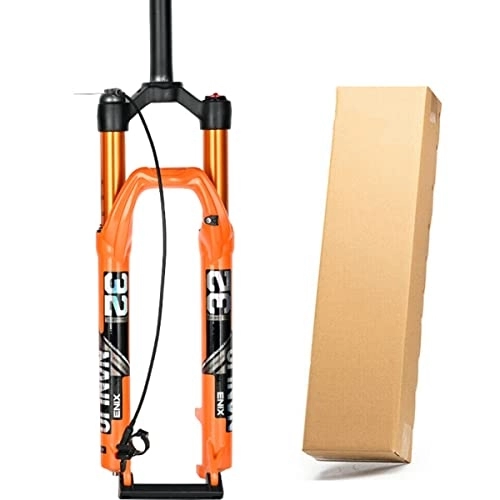 Forcelle per mountain bike : Forcella per Mountain Bike 26 / 29 / 27, 5 in 1-1 / 8'' Tubo Dritto Forcella Ad Aria per Bicicletta QR 9 Mm Bloccaggio Manuale / remoto Viaggio 100 Mm Forcella Anteriore MTB