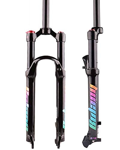 Forcelle per mountain bike : Forcella per Mountain Bike da 27, 5 / 29 Pollici, Forcella Ammortizzata per Bicicletta con Controllo Spalla in Lega di Magnesio Forcella per Bicicletta A Colori, 27.5 inch