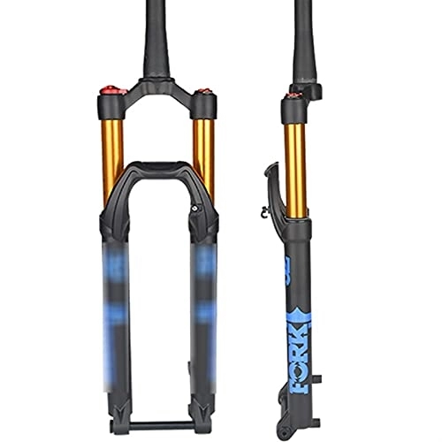 Forcelle per mountain bike : Forcella pneumatica per bicicletta Mountain bike Bicycle Front Forcella 27.5 29 pollice Assale Assale Aere Air Forchetta Sospensione Forcella anteriore Blocco di controllo della spalla Blocco Black Tu