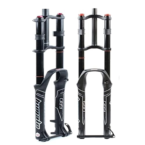 Forcelle per mountain bike : Forcelle Ammortizzate per Bici Forcella Ammortizzata Pneumatica 26 / 27, 5 / 29 1 / 1-8'' Tubo Dritto 28, 6mm 135mm Forcelle per Mountain Bike da Viaggio 15mm Regolazione Estensione dell'Asse per AM FR