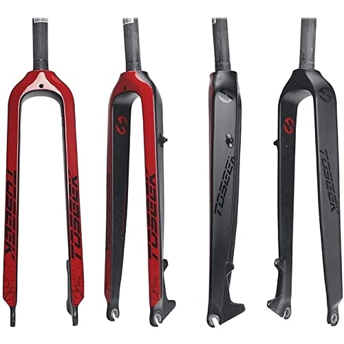 Forcelle per mountain bike : Forcelle Rigide Mountain Bike Forcella Forcella Anteriore Bici Leggera Tubo Dritto Ultraleggero in Fibra di Carbonio 3k per Freni A Disco A, 26inch