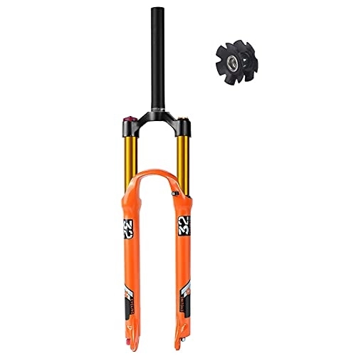 Forcelle per mountain bike : Forcelle Ultraleggere per Mountain Bike in Lega di Aria da 26 / 27, 5 / 29 Pollici, Regolazione del Rimbalzo Forcella Ammortizzata MTB Viaggio 140 Mm QR 9mm P(Size:29 inch, Color:Blocco Manuale Diritto)