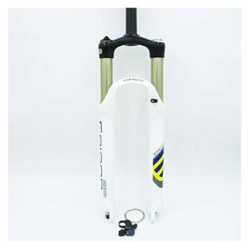 Forcelle per mountain bike : Forchetta della Bici Bicycle Fork 26 Risorse BIGHT Mountain MTB Bike Fork of Air Smorzamento Forcella Anteriore 100mm Viaggi (Color : 26 White Remote)