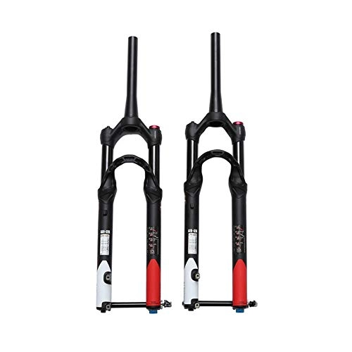 Forcelle per mountain bike : Forchette di sospensione della bicicletta 27.5 "29" 27.5er 29er 9mm 15qr QR15mm Sospensione Bike Bicycle MTB Forcella Forcella a disco Freno a disco Stettore conico e forcella anteriore diretta dello