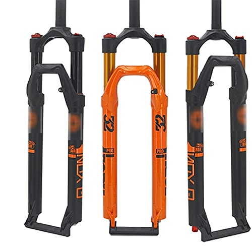 Forcelle per mountain bike : Forchette di sospensione della bicicletta Mountain bike Suspension Forcella anteriore Tubo dritto Pressione Aerea Sospensione Forcella anteriore Forcella Air Fork Control Control Magnesio Lega 27, 5 /