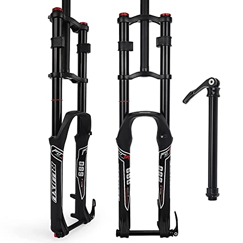 Forcelle per mountain bike : GXXDM Bike Downhill Suspension Fork 26 27.5 29 inch Straight 680DH MTB Bicycle Shock Absorber Air Damping Disc Brake Quick Release Axle Through Axle Travel 135mm