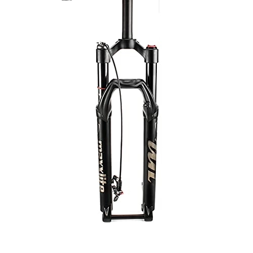 Forcelle per mountain bike : GYWLY-LY 26 / 27.5 / 29 Pollici Mountain Bike Forcella Ammortizzata Aria 1-1 / 8" Viaggio 100mm 220 28.6mm Blocco Remoto Tubo Dritto (Color : Black, Size : 26in)