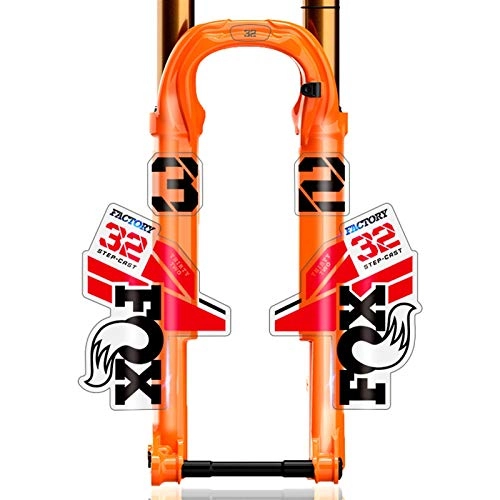 Forcelle per mountain bike : GZSC F-O-X Float Factory 32 Mountain Bike Front Fork Adesivi Bicycle F-O-X32 Leggero XC Fork Anteriore Forcella Decalcomanie MTB Bici Decalcomania Adesivo Forcella Bici (Color : Balck Red Clean BTM)