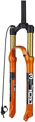 Forcelle per mountain bike : JKAVMPPT Forcella Ammortizzata for Mountain Bike 26 27.5 29 Forcella MTB 100mm Corsa 28.6mm Tubo Dritto Forcella Anteriore for Bicicletta Blocco remoto QR 9mm (Color : Orange, Size : 27.5'')