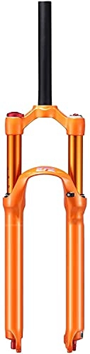 Forcelle per mountain bike : KAUTO Forcella Anteriore MTB per Bicicletta 26 27, 5 Pollici Arancione, Escursione 120 mm Diritta 1-1 / 8"Forcella Ammortizzata con Blocco Manuale per Mountain Bike