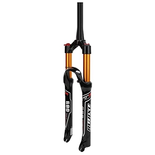 Forcelle per mountain bike : LAVSENA MTB Aria Forcella con Sospensione Ad Aria 26 27.5 29 Pollici Forcella per Mountain Bike Escursione 100 Mm 1 / 1-2'' Conico Forcella Anteriore Bloccaggio Manuale QR 9mm