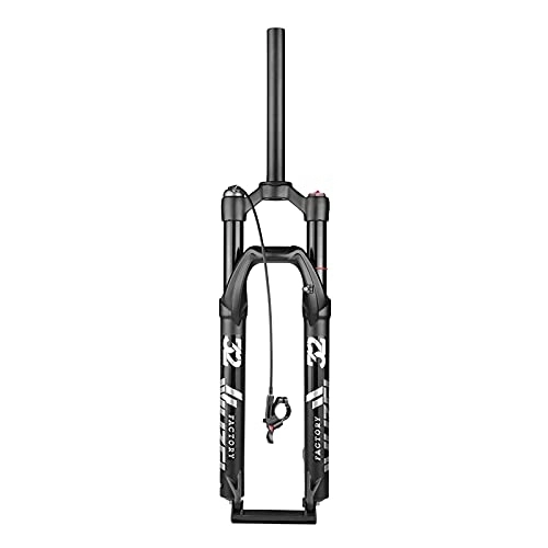 Forcelle per mountain bike : LICHUXIN Mountain Bike Suspension Fork 26 / 27.5 / 29", Bicicletta Tipo di Sgancio Rapido Forcella Anteriore Anteriore / Tubo Conico con Serratura di Controllo Filo, 120Mm Travel 9Mm Axle, Straight Tube, 29