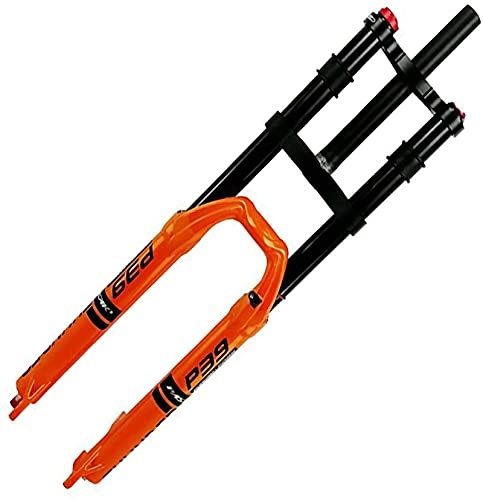 Forcelle per mountain bike : LLDKA Forcella per Ruote Ammortizzata, Ammortizzatore Idraulico Forcella Bicicletta Forcella Anteriore Downhill DH da Mountain Bike da Forcella, Arancia, 27.5 Inches