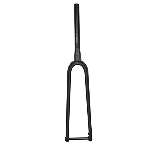 Forcelle per mountain bike : LQCHH Carbon Cyclocross Bike Fork 700 * 40C Forcella della Bici di Ghiaia di Carbonio 100 * 12mm Thru Axle Flat Mount Disc Brake Brake Road MTB Forks (Color : Black Matte)