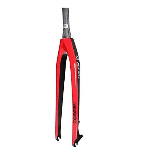 Forcelle per mountain bike : LQCHH Freni per Bicicletta Affusolata Freni a Forcella 26 / 27.5 / 29 Pollice Mountain Bike in Carbonio Forcella Anteriore in Carbonio Accessori Bike Red Bianco Gloss (Color : Red 26er)