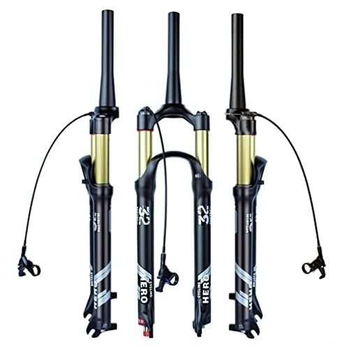 Forcelle per mountain bike : LUNJE MTB Air Fork 26 27.5 29 Mountain Bike Forcelle Ammortizzate Corsa 120mm Ritorno Regolare 1-1 / 8 ''Dritta / Conica Forcella della Bicicletta HL / RL QR 9mm (Color : Tapered Remote, Size : 26)