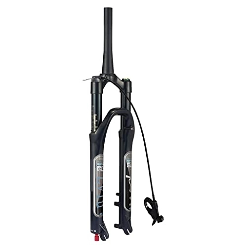 Forcelle per mountain bike : LvTu Bici MTB Lega di Magnesio Forcella Ammortizzata Anteriore 26 / 27, 5 / 29 Pollici, Tubo Interno 34mm Viaggio 120mm 9mm QR Freno a Disco Mountain Bike Forcella Aria - Nero (Color : Tapered Remote, Si