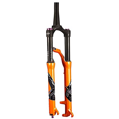 Forcelle per mountain bike : LWAJ- 26" Carbon Air Forcella Sospensione, Bicicletta MTB Forcella in Carbonio canotto Tubo + Crown Remote Lock out Forcella di Sospensione MTB Suitable for Mountain Bikes, ATVs