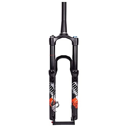 Forcelle per mountain bike : LYXJY 26 27, 5 Pollici Mountain Bike Forcella ad Aria Forcella Freno a Disco in Lega Forcella Nera Parti di Biciclette Viaggio: 120mm (Color : Wire Control, Size : 29INCH)