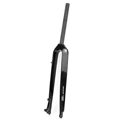 Forcelle per mountain bike : Mountain Bike Forcella, Forcella Anteriore Bici Leggera Tubo Dritto Ultraleggero in Fibra di Carbonio 3K Opaco / Luminosa Forcella Forcelle Rigide per Freni A Disco B, 27.5inch