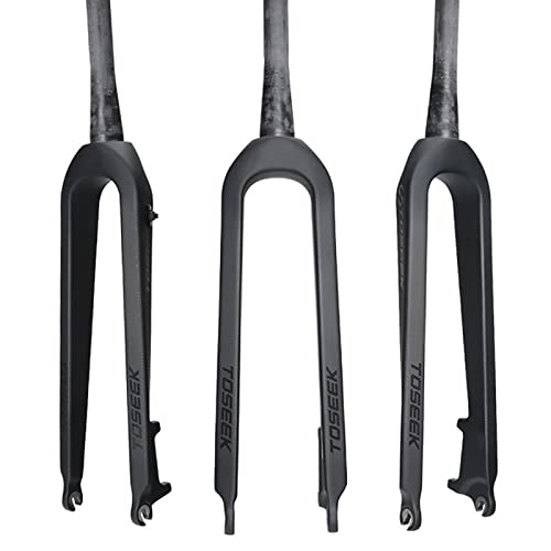 Forcelle per mountain bike : Mountain Bike Forcella Ultra-Leggero Forcelle Rigide in Fibra di Carbonio Tubo Conico Forcella per Bici Anteriore per Bicicletta MTB Forcella 26inch