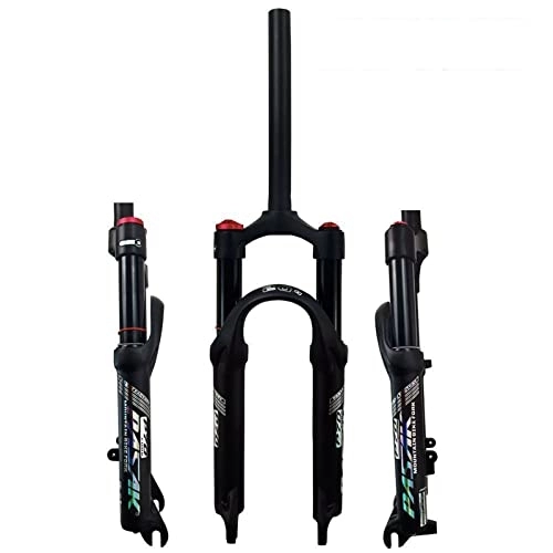 Forcelle per mountain bike : Mountain Bike Forcelle Ammortizzate 20 Pollici 24 Pollici MTB BMX Forcella Pneumatica 1-1 / 8" Freno A Disco Forcella Diritta Bicicletta Pieghevole 9MM QR 80Mm Viaggio Blocco Manuale A, 24