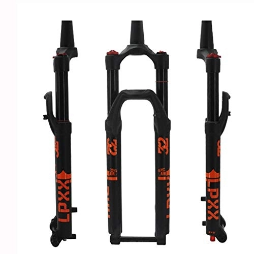 Forcelle per mountain bike : MTB Ammortizzatore Forcella Anteriore Mountain Bike 27, 5 / 29 Pollici, Lega Di Magnesio Albero Passante Bicicletta Sospensione Forcella Ammortizzazione Tubo Conico Regolabile(Size:29, Colore: Nero)