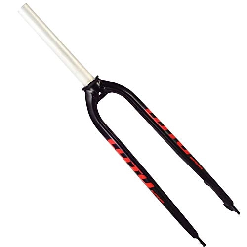 Forcelle per mountain bike : My youth Lega di Alluminio Forcella 27, 5 Pollici Mountain Bike Forcella da 26 Pollici Forcella 29 Pollici Interamente in Alluminio Forcella (Color : Black Red Label)