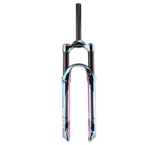 Forcelle per mountain bike : OONYGB Forcella Ammortizzata per Mountain Bike, Forcella per Bicicletta da 27, 5"29 Pollici, Tubo Dritto 28, 6 Mm QR 9 Mm, Corsa 100 Mm, Forcella per Bicicletta con Blocco del Controllo della Spalla.