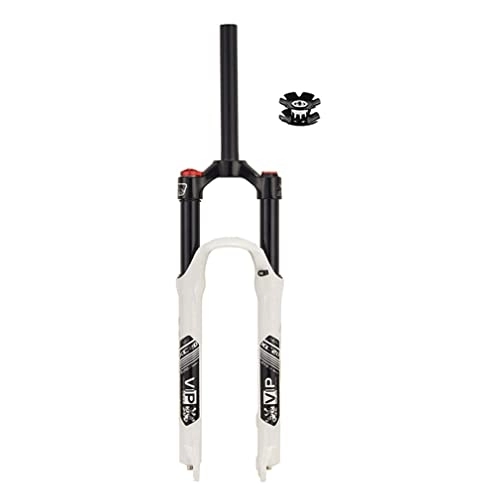 Forcelle per mountain bike : QHIYRZE Forcelle Ammortizzate for Mountain Bike 26 / 27.5 / 29 Forcella Pneumatica MTB Corsa 120mm 1-1 / 8 Blocco Manuale Dritto Forcella for Bicicletta Freno A Disco QR 9mm (Color : White, Size : 27.5'')