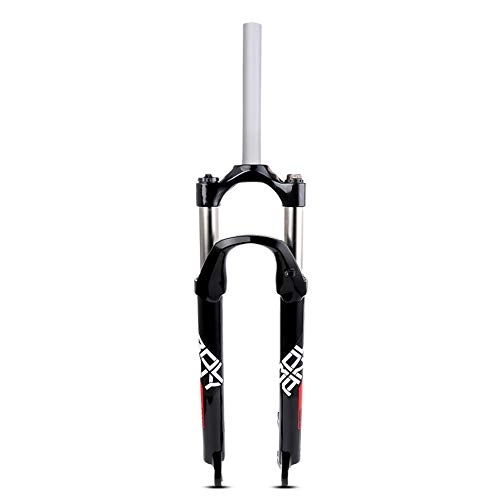 Forcelle per mountain bike : QIANGU Mountain Fork Ultraleggero Lega Alluminio MTB Forcelle Meccaniche Sospensione Rebound Adjust Dritto Tubo: 105 Millimetri 26 27, 5 29 Pollici (Color : Black Red, Size : 27.5 Inches)