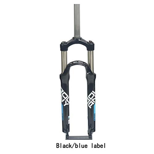 Forcelle per mountain bike : QWERTYUIOP Forcella da Mountain Bike, Interruttore di Blocco Spalla, Forcella da 26 Pollici 27, 5 Pollici 29 Pollici in Lega di Alluminio, Forcella Meccanica(Etichetta Nera / Blu da 27, 5 Pollici)