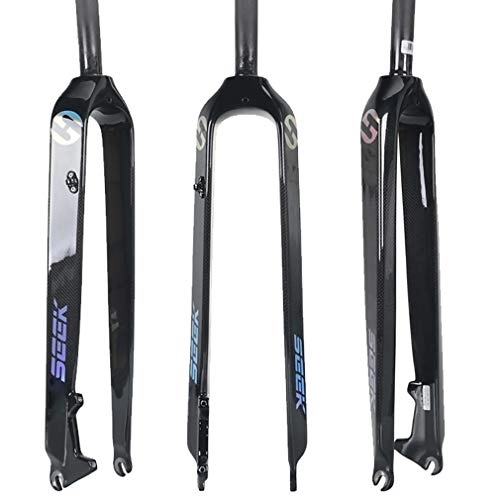 Forcelle per mountain bike : QXFJ 26 / 27, 5 / 29 Pollici Forcella MTB, Forcella Rigida in Fibra Carbonio / Freno A Disco 160Mm / Tubo Diritto 1-1 / 8"28, 6 * 300Mm / Cambio Aperto 100Mm / Mountain Bike (Competizione, Arrampicata)