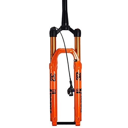 Forcelle per mountain bike : Rock shox Mountain bike cono tubo anteriore forcella smorzamento rimbalzo 27, 5 29 pollici pressione aria 100 * 15mm albero barrelo ( Color : Orange , Size : 27.5inch )