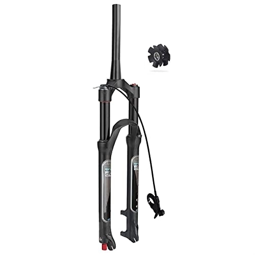 Forcelle per mountain bike : SMANNI 26 / 27.5 / 29 Corsa 130mm MTB Forcella Sospensione Pneumatica Bicicletta Rimbalzo Regolare Tubo Dritto / Conico for Freno a Disco Mountain Bike QR 9mm (Color : Tapered Remote 29)