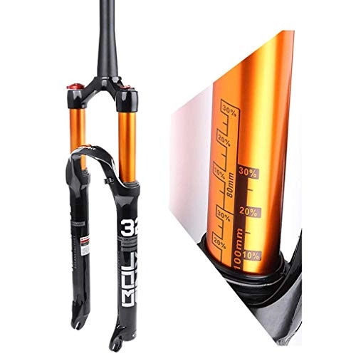 Forcelle per mountain bike : Sospensione Forcella MTB Sospensione Pneumatica Forcella 26 / 27.5 / 29 Pollici in Lega di Magnesio Forcella Freno A Disco da Viaggio 120mm QR 9mm