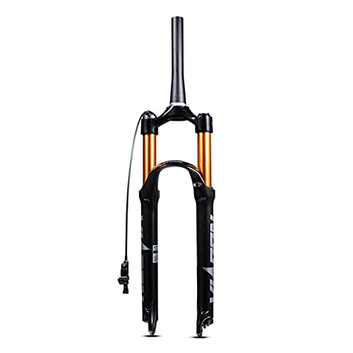 Forcelle per mountain bike : UPPVTE Air MTB Bike Suspension Fork, 26 / 27, 5 / 29 Pollici Tubo Conico Travel 120mm Blocco Remoto (RL) Freno A Disco Accessori per Biciclette (Color : Black, Size : 27.5inch)