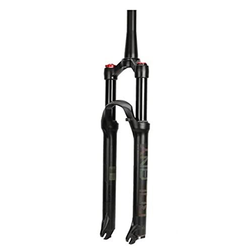 Forcelle per mountain bike : UPPVTE Air MTB Bike Suspension Fork, Blocco Manuale 26 / 27.5 / 29 Pollici Dritto / Tubo Conico Regolazione Smorzamento Corsa: 100mm, per Bici MTB (Color : Black Cone, Size : 27.5inch)