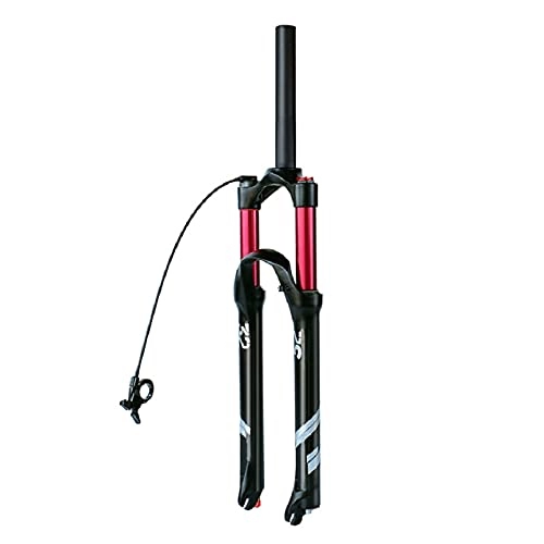 Forcelle per mountain bike : UPPVTE Bicycle Suspension Fork, Stroke 120mm Dritto / Tubo Cono 26 / 27.5 / 29 Pollici Regolazione del Rimbalzo Blocco Remoto (RL), per Bici MTB (Color : Straight Tube RL, Size : 26inch)