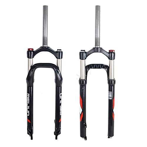 Forcelle per mountain bike : WANGT Forcella Anteriore MTB, Ammortizzatore per Bicicletta Blocco Pressione Olio Tubo Corsa in Lega di Alluminio Forcella Anteriore Bici 105Mm, Nero, 26